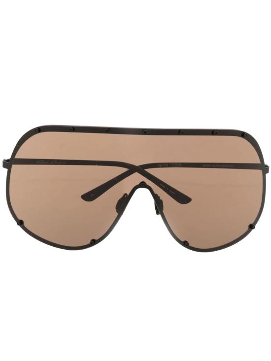 26SS 릭 오웬스 선글라스 RG0000006GBLKBR 0904 BLK TEMPLE BROWN LENS