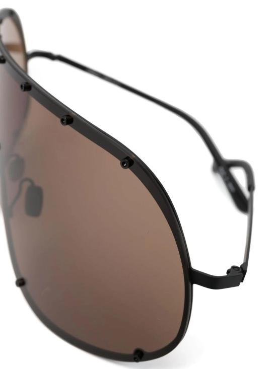 25FW 릭 오웬스 선글라스 RG0000006GBLKBR 0904 BLK TEMPLE BROWN LENS - RICK OWENS
