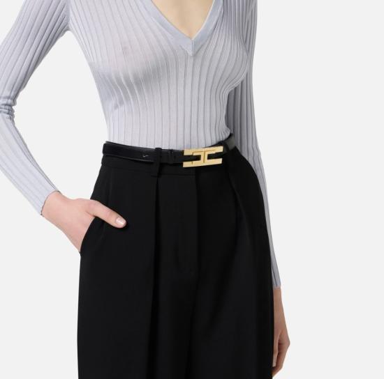 25FW 엘리자베타프랜치 레귤러 벨트 CT72S57E2 110 NERO - ELISABETTA FRANCHI
