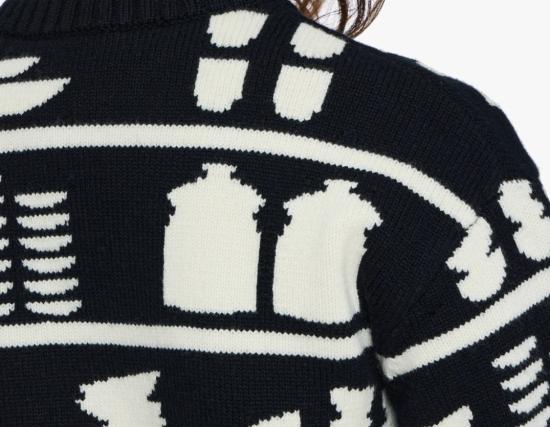 25FW JW앤더슨 탑 KW1490YN0379 901 BLACK WHITE - JW ANDERSON