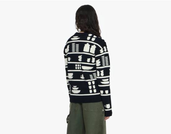 25FW JW앤더슨 탑 KW1490YN0379 901 BLACK WHITE - JW ANDERSON