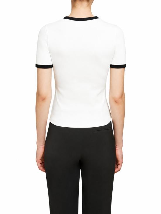 26FW 쿠레쥬 반팔 티셔츠 VESJTS017JS0070 0098 HERITAGE WHITE BLACK - COURREGES