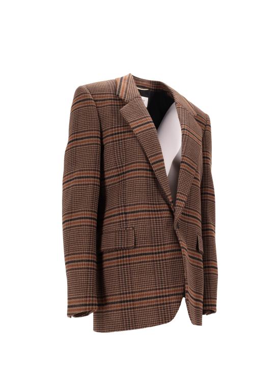 25FW 생로랑 미디 원피스 842593Y9I70 2849 MARRON BEIGE ROUX - SAINT LAURENT