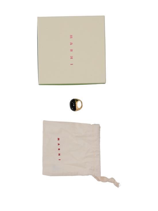 25FW 마르니 반지 ANMV0142A0P6528 00N99 BLACK - MARNI
