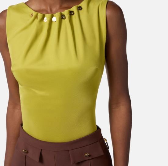 25FW 엘리자베타프랜치 반팔 티셔츠 CN05857E2 EA9 IGUANA - ELISABETTA FRANCHI