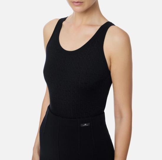 25FW 엘리자베타프랜치 반팔 티셔츠 TK58S56E2 110 NERO - ELISABETTA FRANCHI