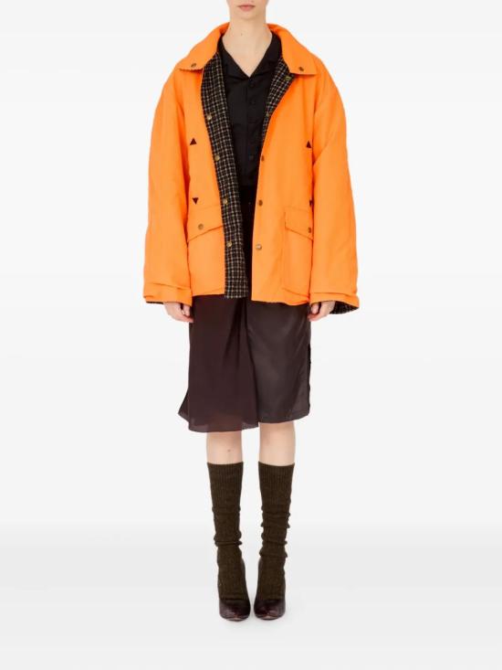 25FW 마르지엘라 S51AM0506MTN090 912 ORANGE FLUO BLACK CHECK - MAISON MARGIELA
