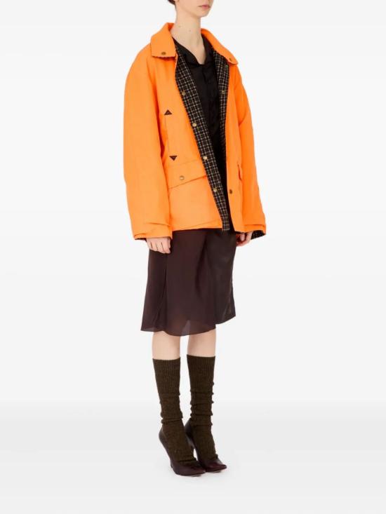 25FW 마르지엘라 S51AM0506MTN090 912 ORANGE FLUO BLACK CHECK - MAISON MARGIELA