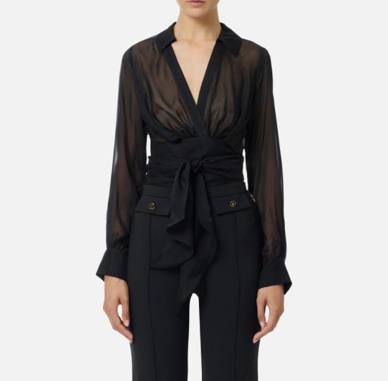 25FW 엘리자베타프랜치 블라우스 CA13257E2 110 NERO - ELISABETTA FRANCHI