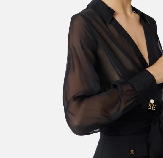 25FW 엘리자베타프랜치 블라우스 CA13257E2 110 NERO - ELISABETTA FRANCHI