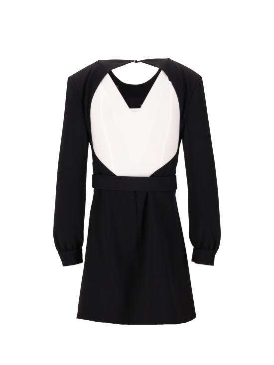 25FW 생로랑 미디 원피스 819619Y012W 1000 NOIR - SAINT LAURENT