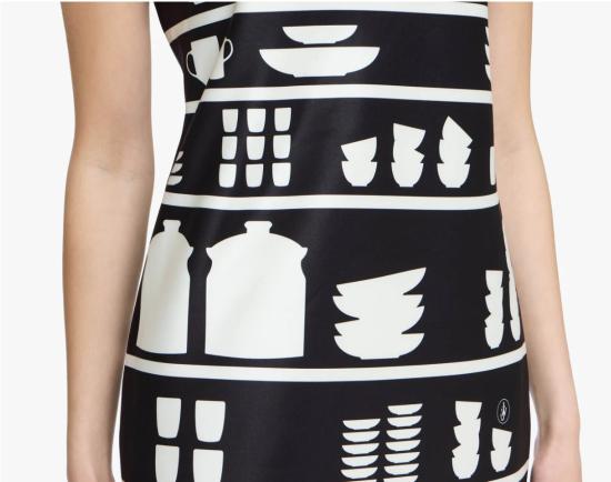 25FW JW앤더슨 미디 원피스 DR0505PG1839 901 BLACK WHITE - JW ANDERSON