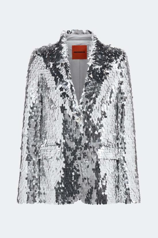  사이먼밀러 수트 자켓 사이먼 밀러 레온 스팽글 블레이저 새틀라이트 실버