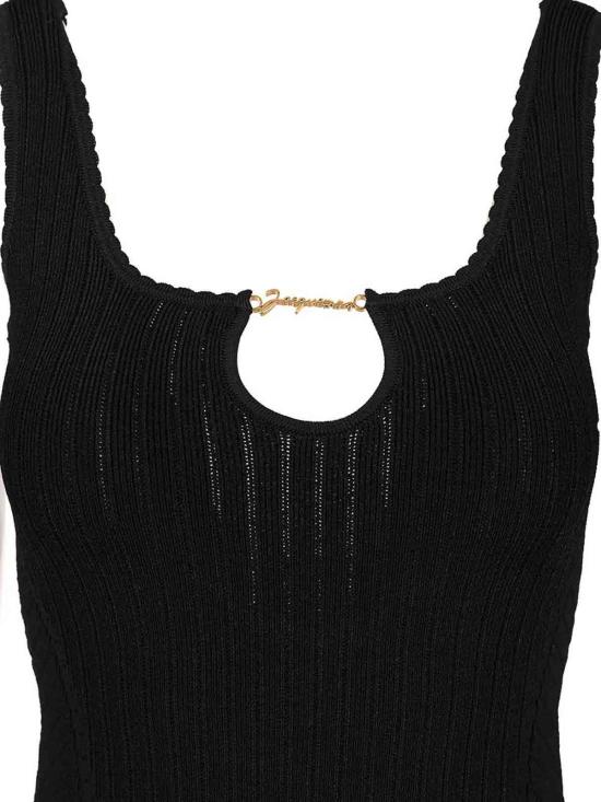 25SS 자크뮈스 미디 원피스 24E241KN3552355990 Black - JACQUEMUS