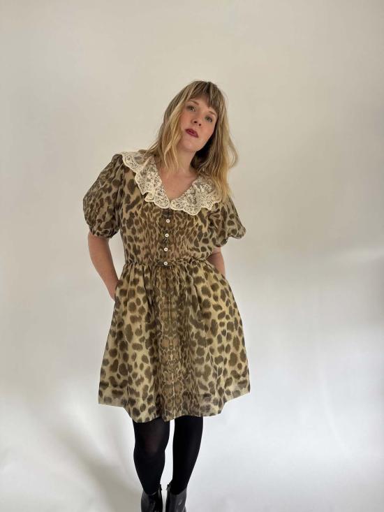  씨뉴욕 숏 원피스 Sea Ny 클로드 프린트 레이스 칼라 드레스