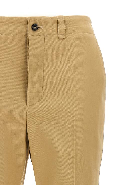  생로랑 코튼 드릴 스트레이트 레그 팬츠 786680Y1A622965 Beige - SAINT LAURENT