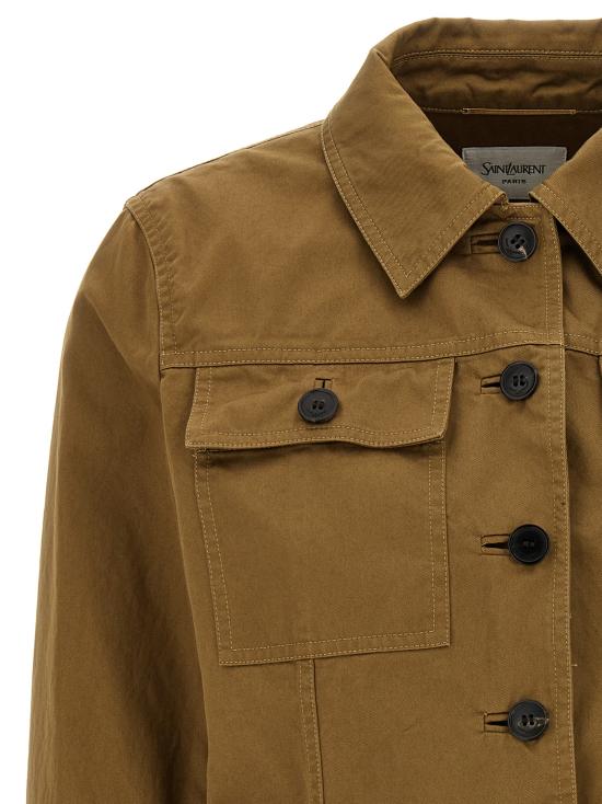 25SS 생로랑 데님 자켓 818404Y04VY2100 Brown - SAINT LAURENT