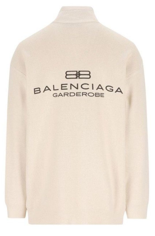 25SS 발렌시아가 집업 니트 812919T3363 9501 BEIGE - BALENCIAGA