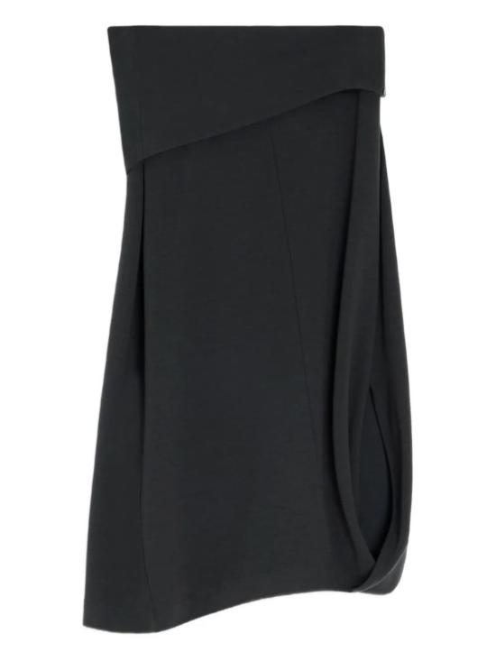  르메르 미디 스커트 트위스트 헴 스커트 앤트러사이트