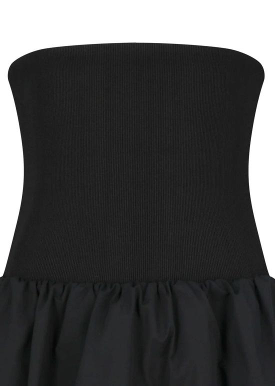  아모멘토 숏 스커트 타프타 셔링 미니 스커트 & 탑 - AMOMENTO