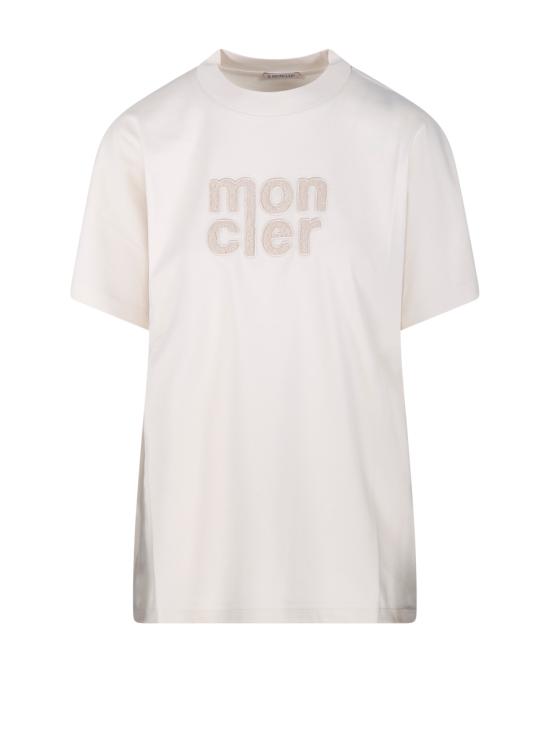 25FW 몽클레어 테디 로고 코튼 티셔츠 8C00028 89AUO 036 WHITE