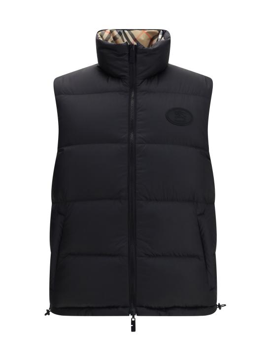 25FW 버버리 리버시블 체크 푸퍼 질레  8110200 B9368 BLACK - BURBERRY