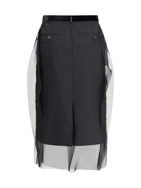 25FW 사카이 스커트 2508229 001 BLACK - SACAI