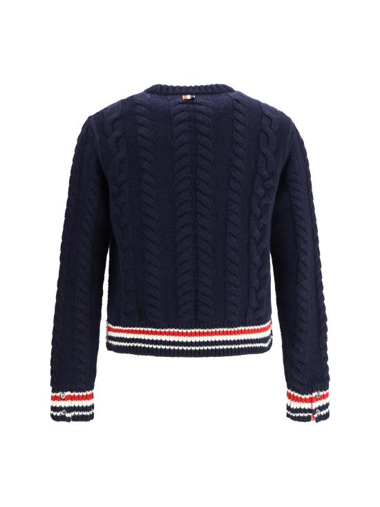 25FW 톰브라운 스웨터 MKA570AY1005 415 BLUE - THOM BROWNE