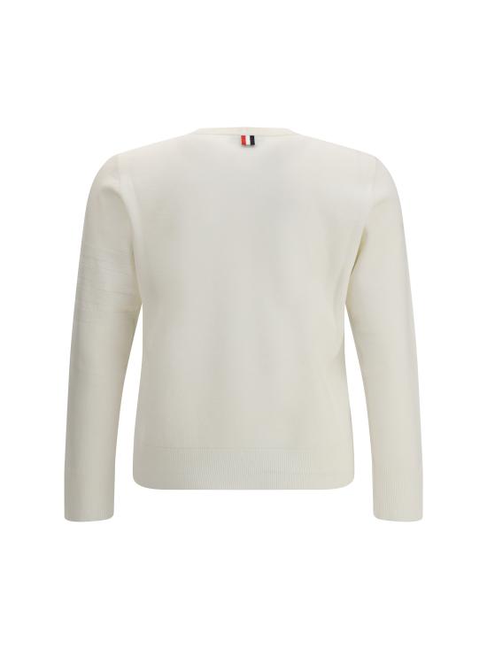 25FW 톰브라운 스웨터 MKA566AY1055 100 WHITE - THOM BROWNE