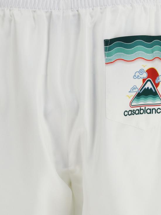 25FW 카사블랑카 숏팬츠 MPF25TR01203 MONTAGNEON WHITE - CASABLANCA