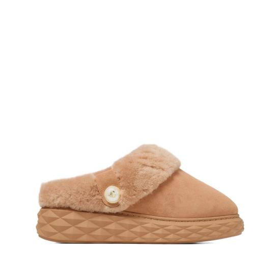 25FW 지미추 뮬/슬리퍼 DIAMOND MAXI M FUW TOFFE BROWN