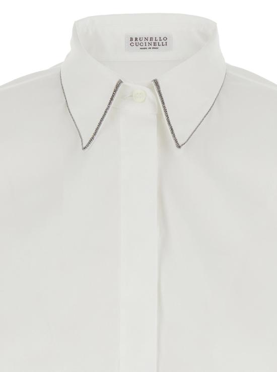 25FW 브루넬로 쿠치넬리 블라우스/셔츠 MP091MA606C159 White - BRUNELLO CUCINELLI