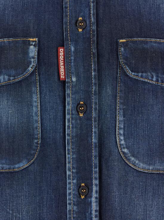 25FW 디스퀘어드2 셔츠 S74DM0951S30341470 Blu - DSQUARED2