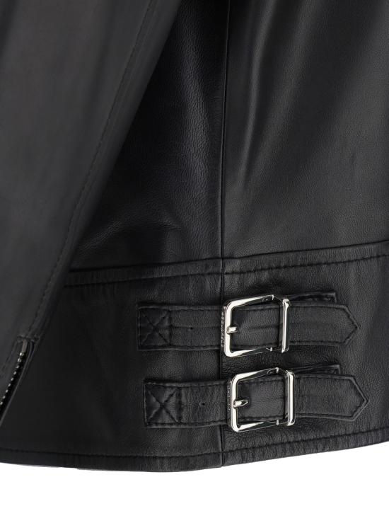 25FW 디스퀘어드2 가죽 자켓 S74AM1328SY1491900 Black - DSQUARED2