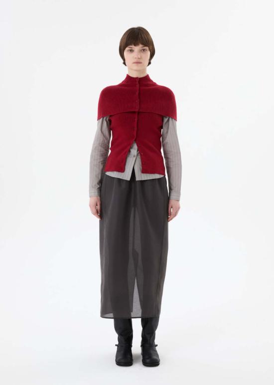  아모멘토 민소매 티셔츠 케이프 탑 & 반도 세트