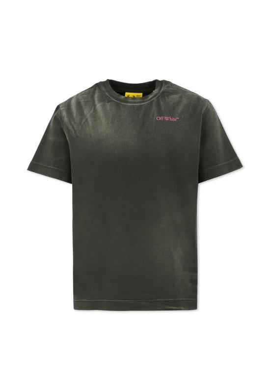 25FW [키즈] 오프화이트 티셔츠 OGAA001F25JER0090732 GREY