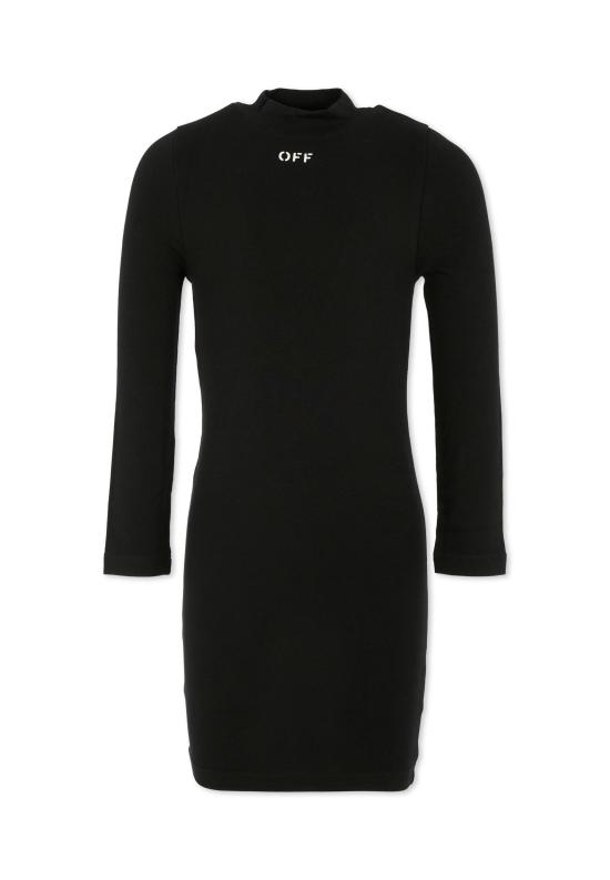 25FW [키즈] 오프화이트 원피스 OGDH003F25JER0011001 BLACK