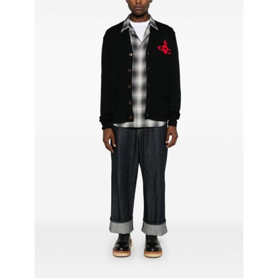 25FW 비비안웨스트우드 가디건 27010014Y002MN401 BLACK DOM - VIVIENNE WESTWOOD