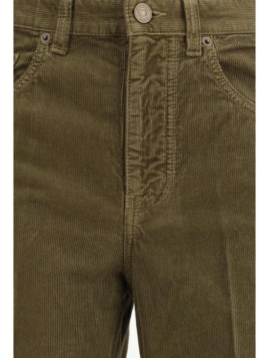 25FW 생로랑 스트레이트 팬츠 705103Y29IA 3564 GREEN - SAINT LAURENT