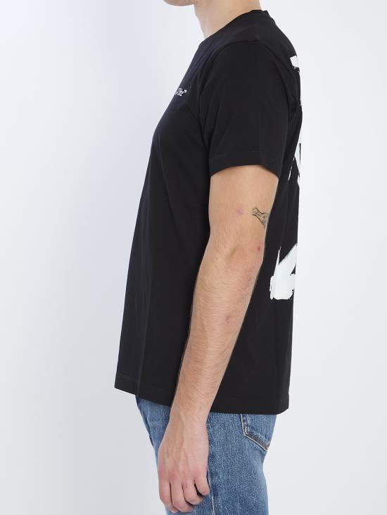 25FW 오프화이트 반팔 티셔츠 OMAA027F25 BLACK - OFF WHITE