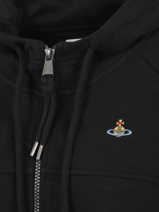 25FW 비비안웨스트우드 크롭 후드 집업 1I010012J006O N401 BLACK - VIVIENNE WESTWOOD