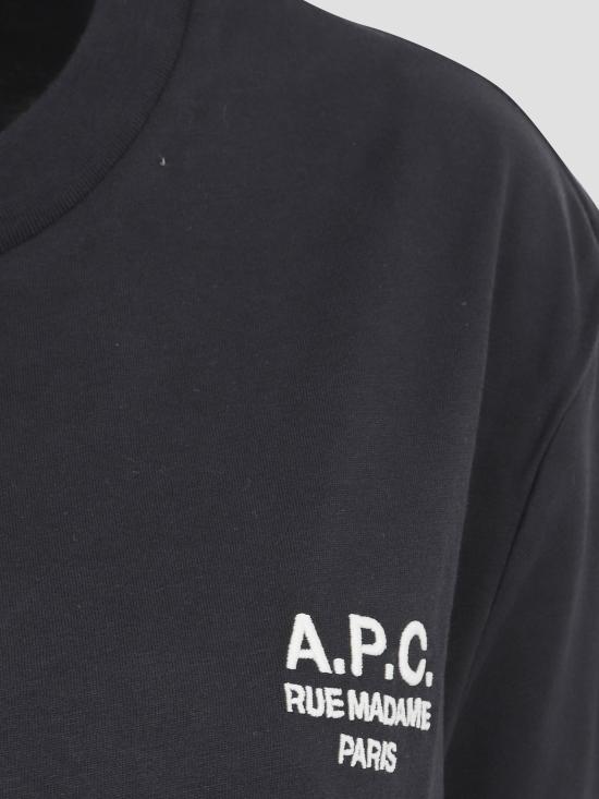 25FW 아페쎄 반팔 티셔츠 COHBMF26389 TIQ DARK NAVY ECRU - A.P.C.