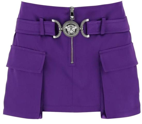  베르사체 미디 스커트 10100361A068381LD60 PURPLE - VERSACE