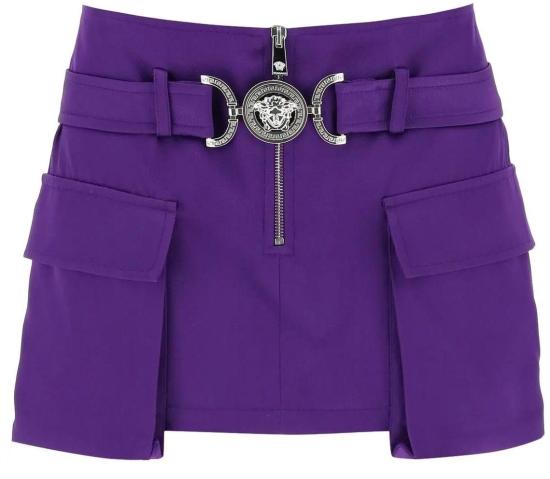  베르사체 미디 스커트 10100361A068381LD60 PURPLE - VERSACE