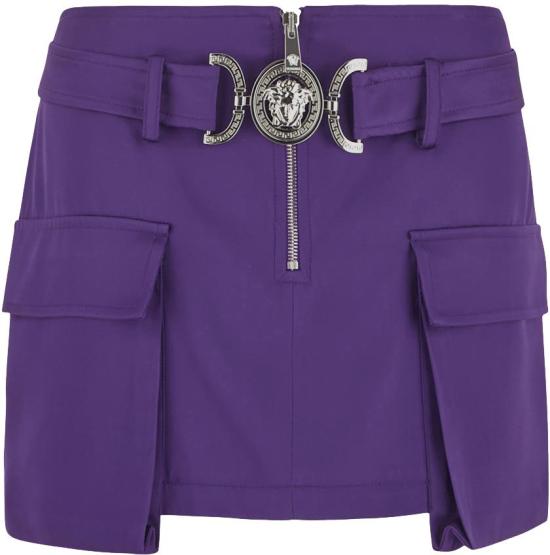  베르사체 미디 스커트 10100361A068381LD60 PURPLE - VERSACE