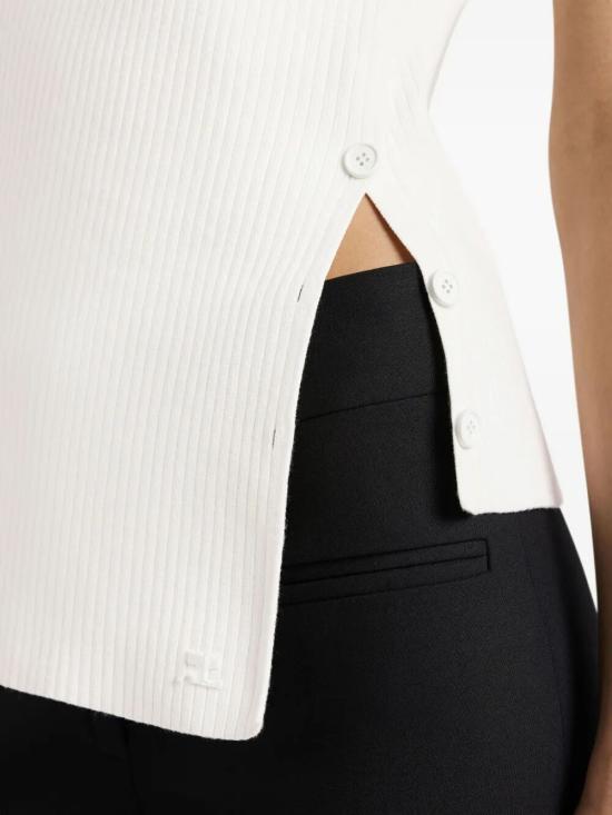 25FW 쿠레쥬 반팔 티셔츠 425MTO467FI0001 0001 HERITAGE WHITE - COURREGES