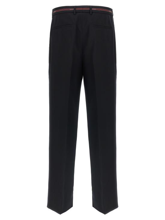 25FW 구찌 셀비지 디테일 울 팬츠 832544Z7AQV4668 Blue - GUCCI