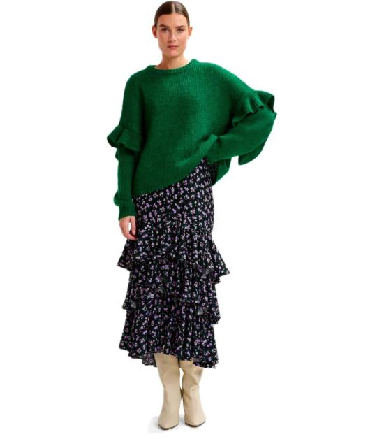 25FW 에센셜앤트워프 롱 스커트 ILANA I2BL 34 Black - ESSENTIEL ANTWERP