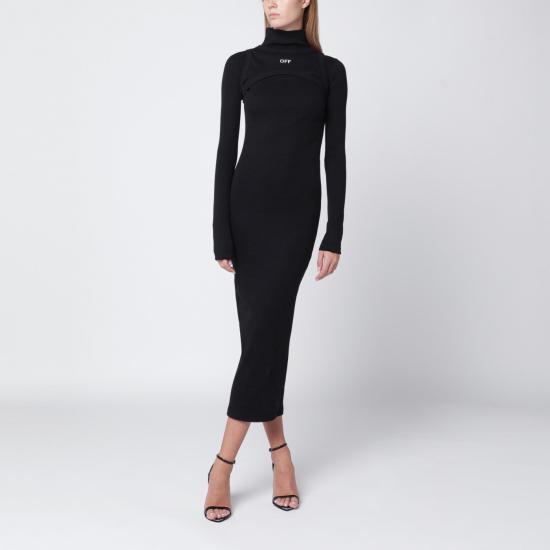 25FW 오프화이트 롱 원피스 OWDB495C99JER001 Black