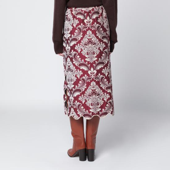 25FW 팜 리오 롱 스커트 340295PL Burgundy - FARM RIO